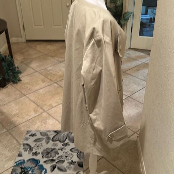 Yves Saint Laurent Women's 34 Cotton Trench Coat Beige Tan Fields Jacket Neutral - Picture 7 of 16